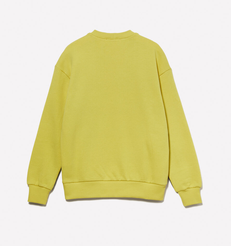 Yellow sweatshirt with logo tag - boys' knitwear - Yellow | Sisley Young image number 2